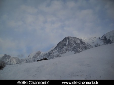 L'aiguille du Goûter, vu du télésiège du Schuss des Dames, le 26 fév. 2011